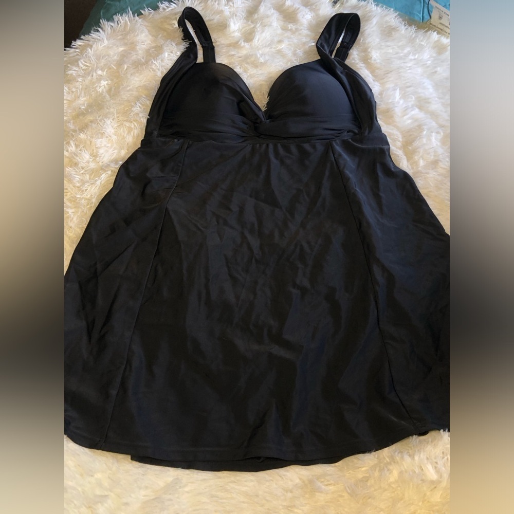 VENUS Black One Piece Swimsuit Dress size 16 NWOT - Picture 3 of 11